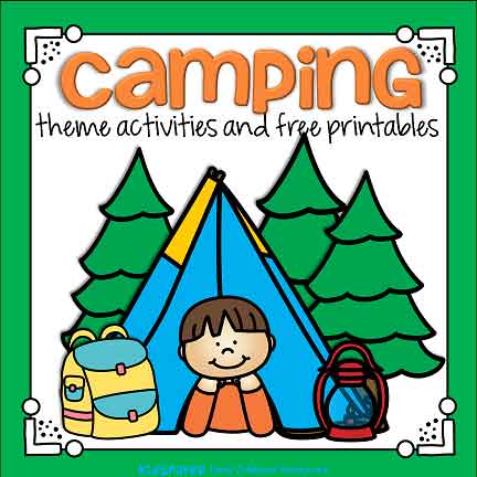 Camping preschool theme activities and printables