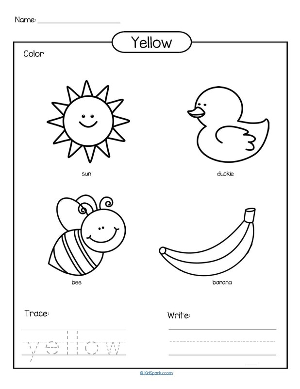 yellow coloring pages for preschool - photo #7