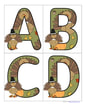 Thanksgiving theme large alphabet cards