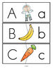 Alphabet upper and lower case letters puzzle match-ups, full alphabet. Set 2