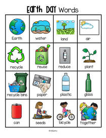 Earth Day vocabulary words printable