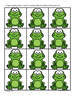 Frogs counting cards.