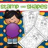 Stamp or color the matching shapes - 10 shapes, 10 pages.