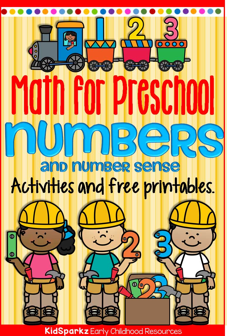 Numbers activities and printables for preschool and kindergarten