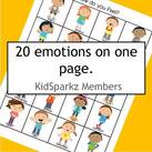 20 labeled emotions all on one page. 