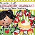 Strawberries theme counting to 10 hands-on center for preschool and kindergarten