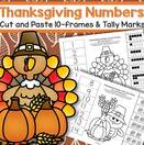 Thanksgiving theme - match or sequence large turkey cards 0-20, and tally marks 0-20. 