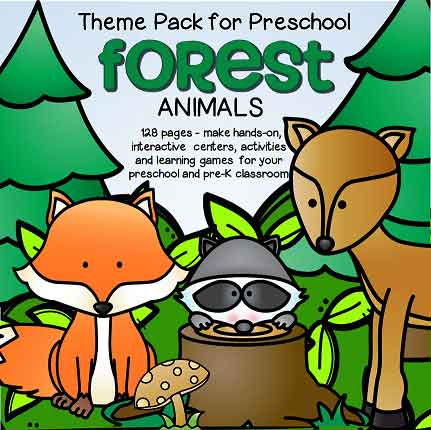 FOREST ANIMALS Theme Pack for Preschool - 125 pages