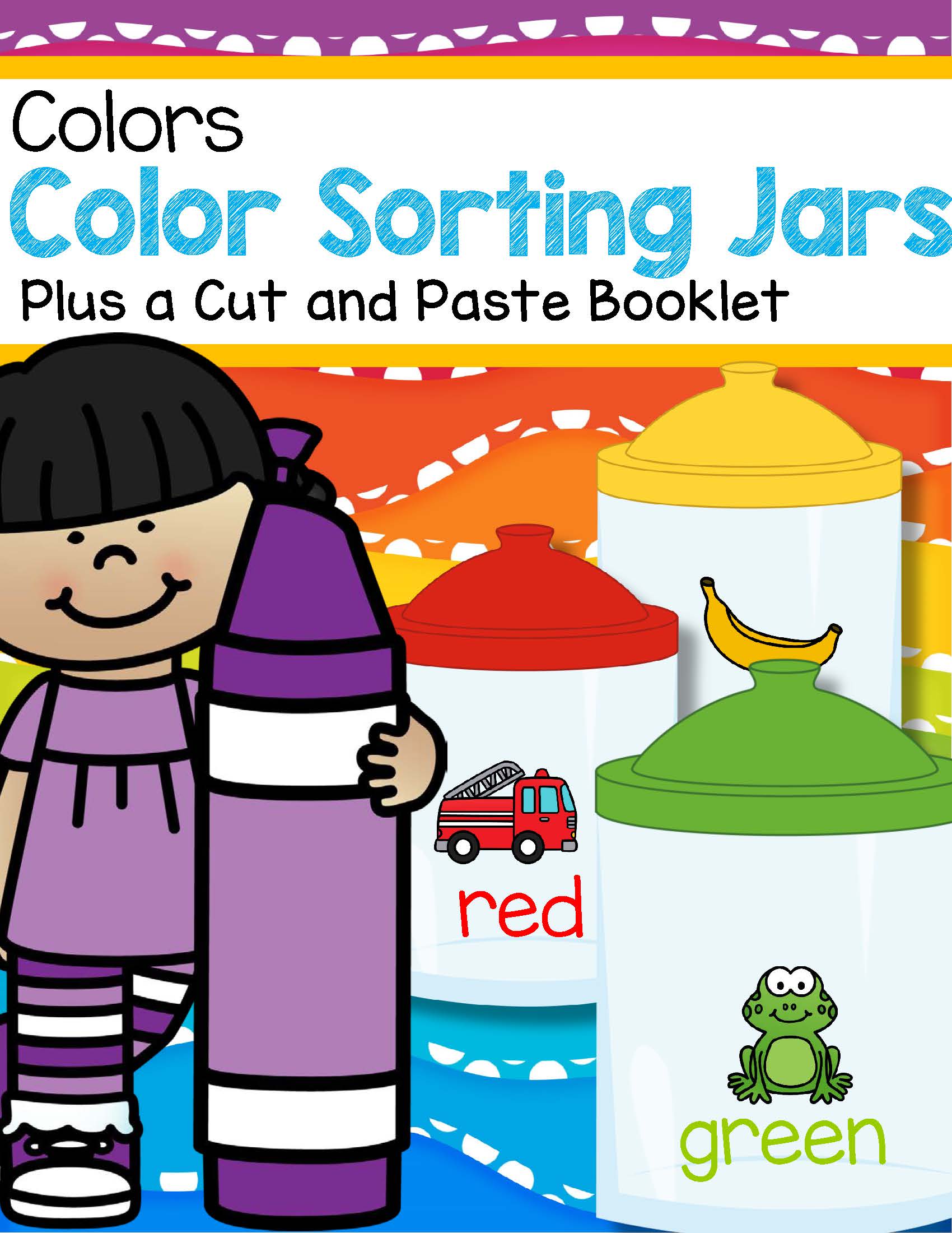 COLOR SORTING center and printables for preschool