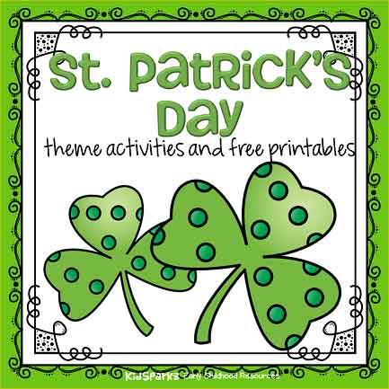 St Patrick's Day monthly preschool theme for March