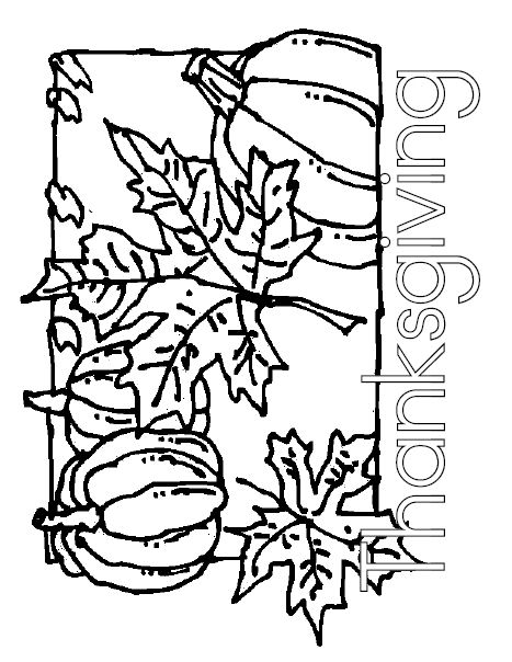 Thanksgiving coloring poster