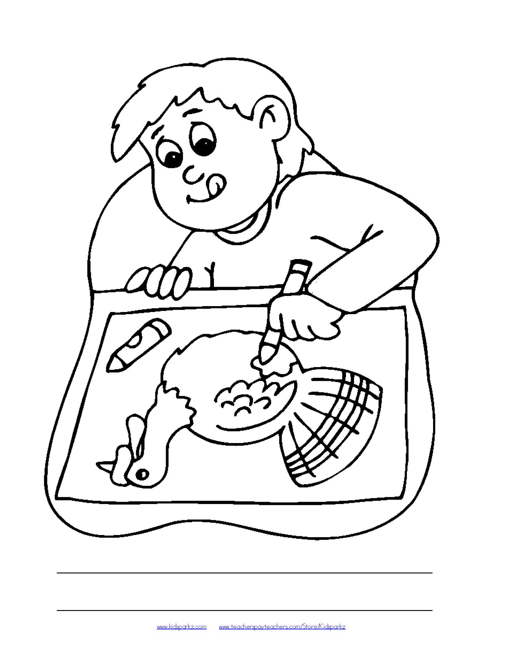 Thanksgiving themed oral language coloring pages (12)