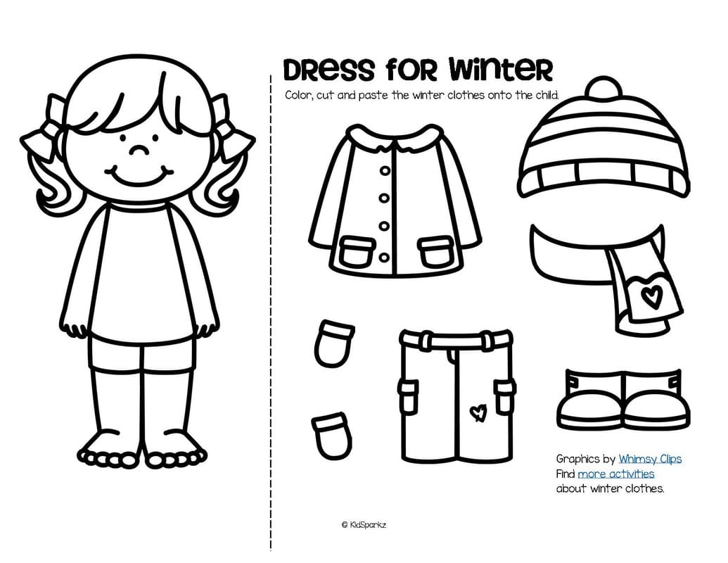 clothes worksheet clipart - photo #30