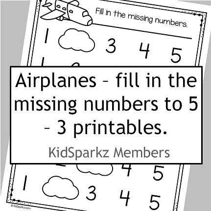 Fill in the missing numbers - 3 pages