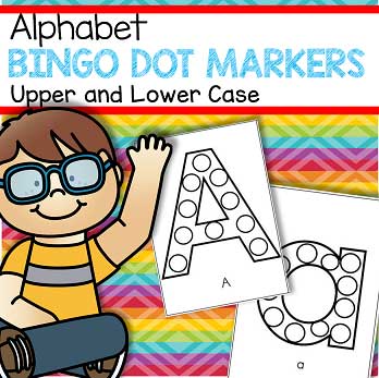 Trace the alphabet with bingo dot markers