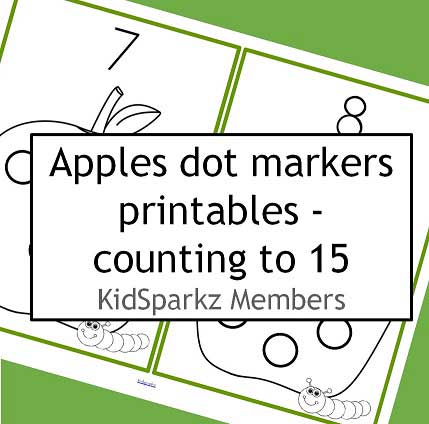 Apples printables for preschool