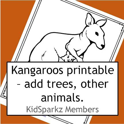 kangaroo coloring printable
