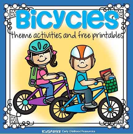 Bicycles theme activities for preschool and kindergarten