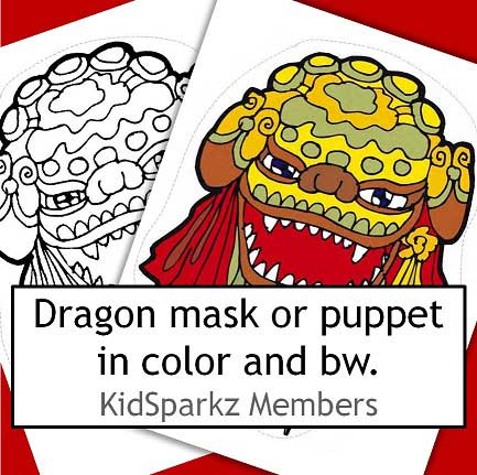 Chinese New Year dragon mask