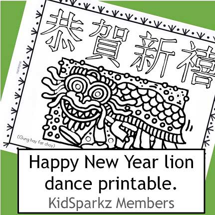 Chinese New Year coloring printable