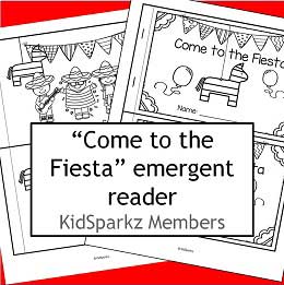 Come to the Fiesta emergent reader  . Can be used for any Mexican cultural introduction. 7 reader pages.
