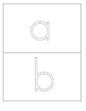 Large letter tracing cards - lower case.