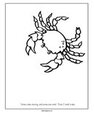 Ocean creative coloring printable - crab 