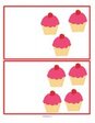 Strawberries theme number - sets matching cards 1-12 activity.