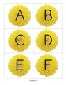Flowers flashcards - upper case letters full alphabet.
