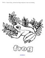 Frogs theme coloring printables. (4)