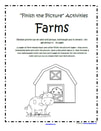 Farm animal theme coloring book printables