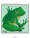 Frogs theme - 4 piece puzzle.