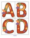 Fall alphabet letters set
