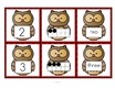 Set of owl number cards, 0-10.  