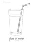 Trace a glass of water printable