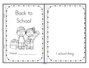 Back to School theme cut and paste booklet - create sets of colorful school items 1-10.