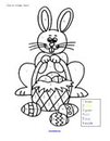 Easter color by number printable
