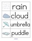Word wall for rainy weather