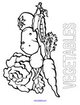 Vegetables coloring printable poster.