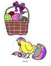 Easter theme large pictures for preschool - cut out for games, discussions, story telling et