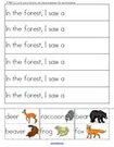 Forest animals theme - cut and paste sentences