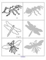 Insects theme - match shadow silhouettes cards.