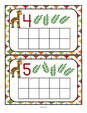 Giraffe and acacia leaves counting with 10-frames 0-10. 