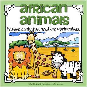 African animals theme activities for preschool and kindergarten