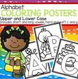 Alphabet posters and coloring pages for preschool and kindergarten