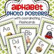 Set of photo alphabet wall posters with a set of coordinating flashcards. Both short and long vowel sounds are included.