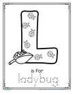 L is for ladybug alphabet trace and color printable