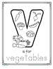 V is for vegetables alphabet trace and color printable