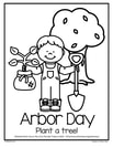 Arbor Day poster b/w