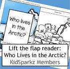 A Lift-the Flap Arctic animals  emergent reader, plus puppets and vocabulary.